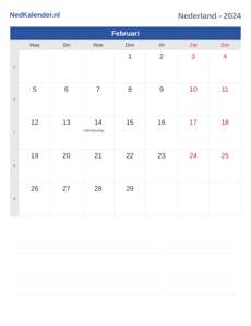 Kalender 2024 Februari